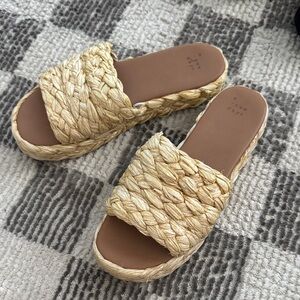 A New Day Women's Cream Espadrille Slides
